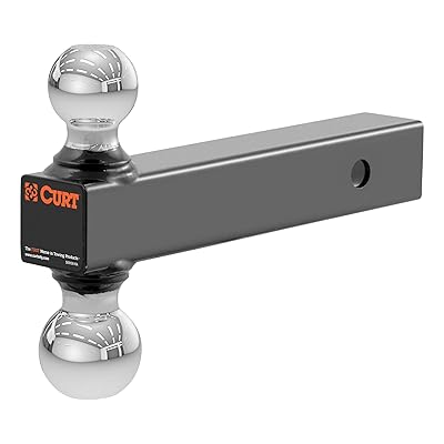 CURT 45002 Multi-Ball Trailer Hitch Ball Mount, 2, 2-5/16-Inch Balls, Fits 2-Inch Receiver, 10,000 lbs