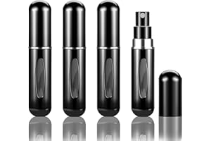 Fivexing 4Pcs Refillable Perfume Atomizer Bottles，Portable Mini Separate Perfume Bottle，Travel and Outings Spray Boxes Dispen