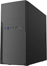 CiT Classic Office PC Case Black Micro-ATX Mini-ITX 500W PSU 4x USB 3.0 view 2