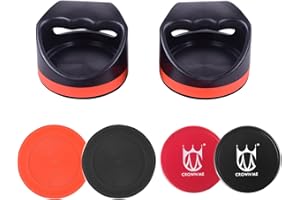 CROWN ME Air Hockey Striker with Plastic and Logoed Aluminum Pucks, 2PCS Each