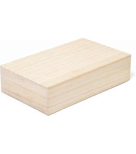 Amazon.com: Small Wooden Box with Lid – Japanese Kiribako for