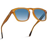 WearMe Pro - Polarized Retro Large Rectangular Mens Sunglasses