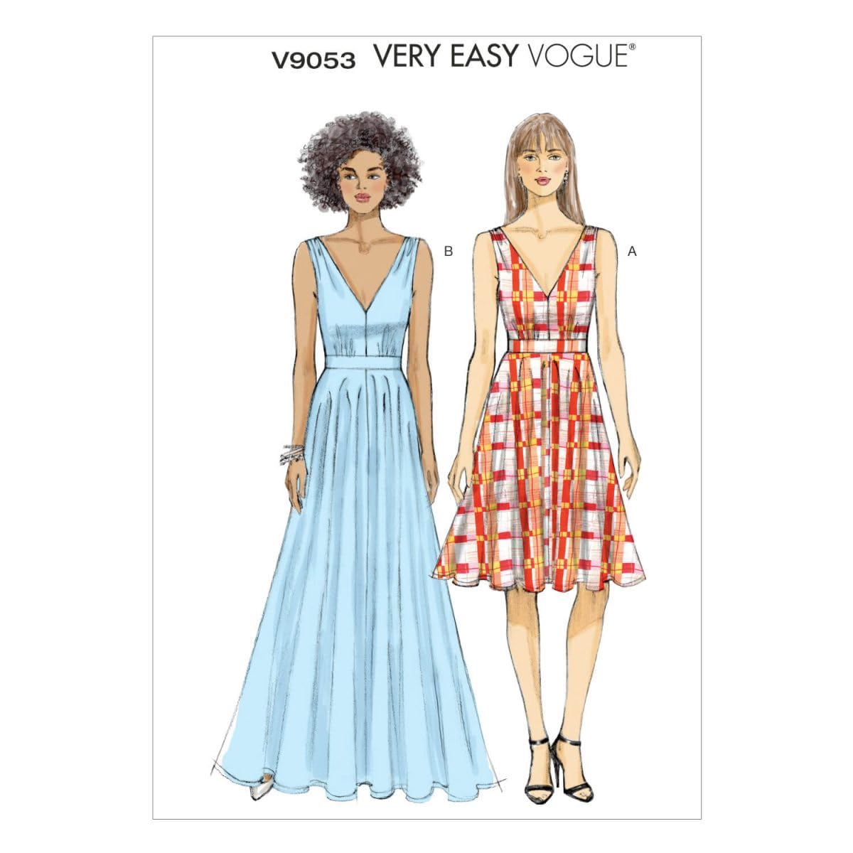 Vogue Patterns 9053 E5 Sizes 14/16/ 18/20/ 22 Misses Dress, Multi-Colour