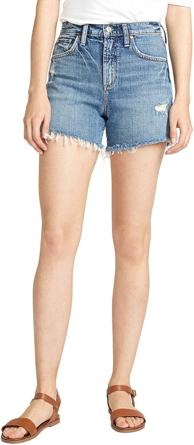high rise short jeans