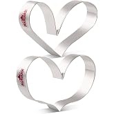 LILIAO Heart Cookie Cutter Set, 2-Piece, 4.33 inch &amp; 4.52 inch | For Valentine's Day, Wedding, Birthday, Decent Size, Classic Shape, Premium Stainless Steel, Dishwasher Safe