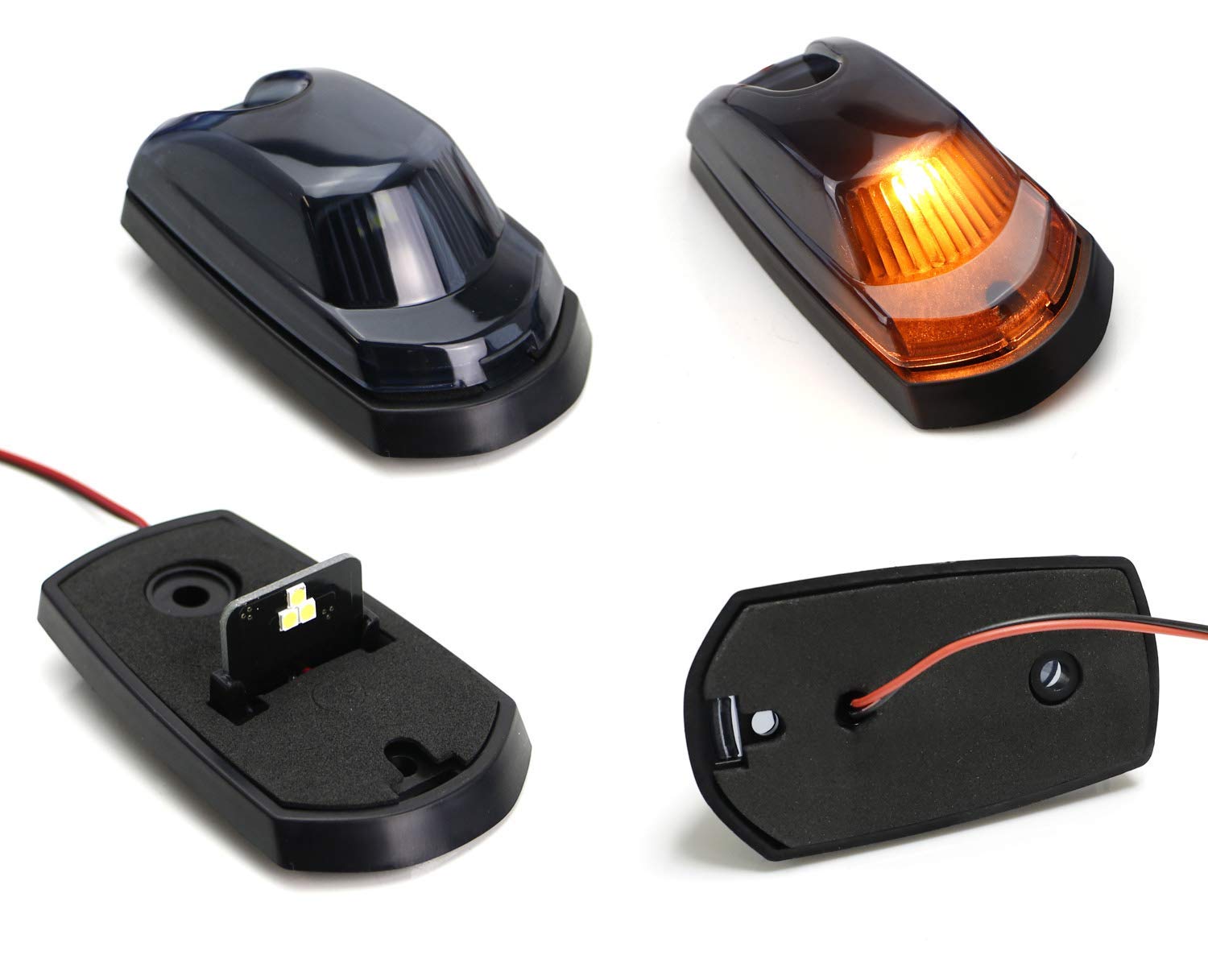 5Piece Roof Running Light Set iJDMTOY Smoked Lens White LED Cab