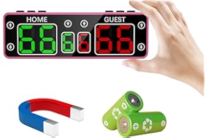 GAN XIN Digital Scoreboard, Mini Electronic Scoreboard LED Portable Scoreboard with Touchscreen Button&Top Button, Cornhole Score Keeper for Indoor Outdoor Ping Pong