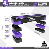 OZE SPORTS Aerobic Stepper Platform 4 Level Adjustable High Stepper view 2