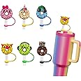 Silicone Stanley Straw Cover, Reusable Straw Toppers Drinking Straw Covers,Cute Cat Straw Covers Cap For tumblers, 8mm Straw Cover Cap for Stanley Cup.