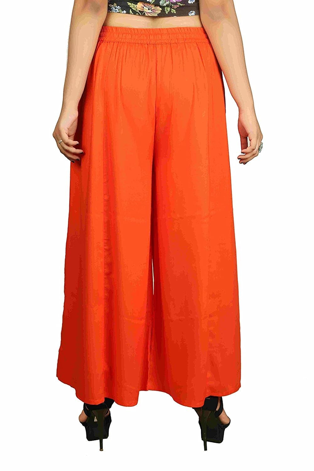 kalpit creations women's rayon solid palazzo
