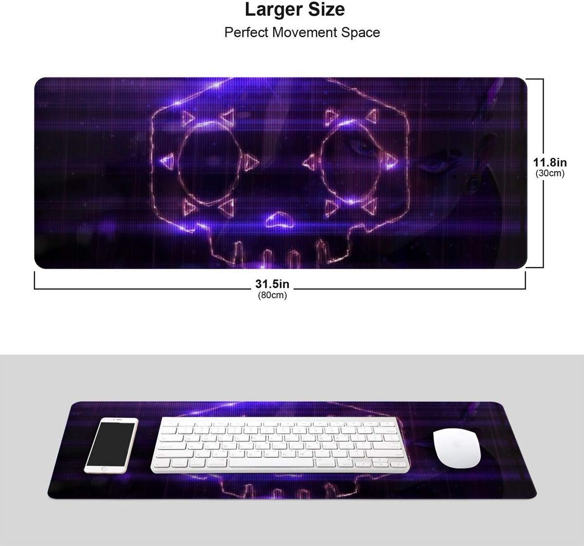 Owmousp Sombra Extended Gaming Mouse Pad 31.5x11.8x0.12Inch with Stitched Edges,Premium-Textured Cloth with Non-Slip Rubber Base