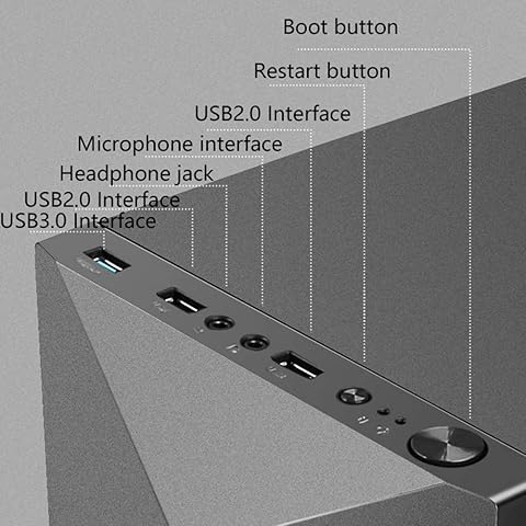 32 * 18 * 41Cm Caja De La Computadora, ATX Completo del Lado De Acrílico Transparente RGB Aire Frío del Agua De Refrigeración del Caso USB3.0 PC De Escritorio Ordenador Central Chasis,Negro