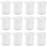 Coopay 12 Pieces 100 ml Silicone Measuring Cup DIY Resin Glue Tools Cup for Making Handmade Craft Nonstick Silicone Mixing Cu
