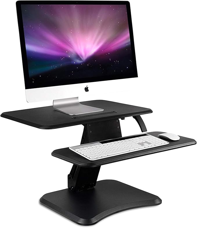 Height Adjustable Standing Desk Converter 25” Wide Desktop Sit