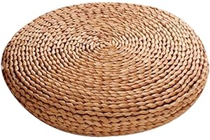 Tatami Floor Cushion, Natural Woven Tatami Pillow, Household Supplies Floor Cushion for Women Men Adults Kids Children Elders