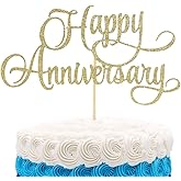 Happy Anniversary Cake Topper - Happy Birthday 1/16/18/21/30/40/50/60/70/80/90 Party Decoration