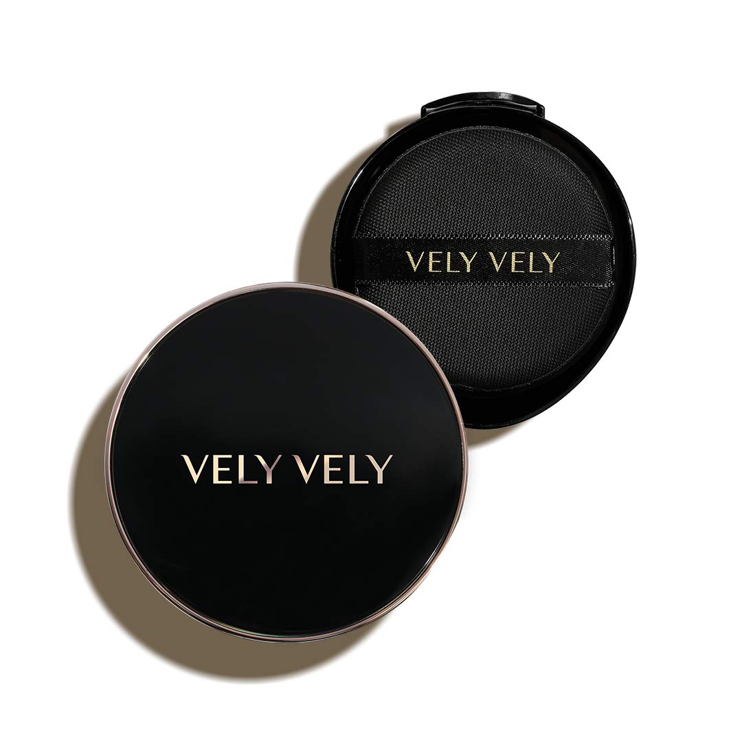 VELY VELY Perfect Cover Cushion + REFILL SET (SPF 35/PA++) #21 LIGHT- Long-lasting superb coverage
