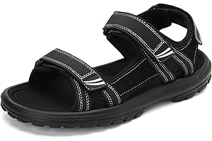 Aringa Men's Sandals Open Toe Hiking Sandals with Arch Support Adjustable Athletic Outdoors Fisherman Shoes Beach and Water Beach Sport Sandals