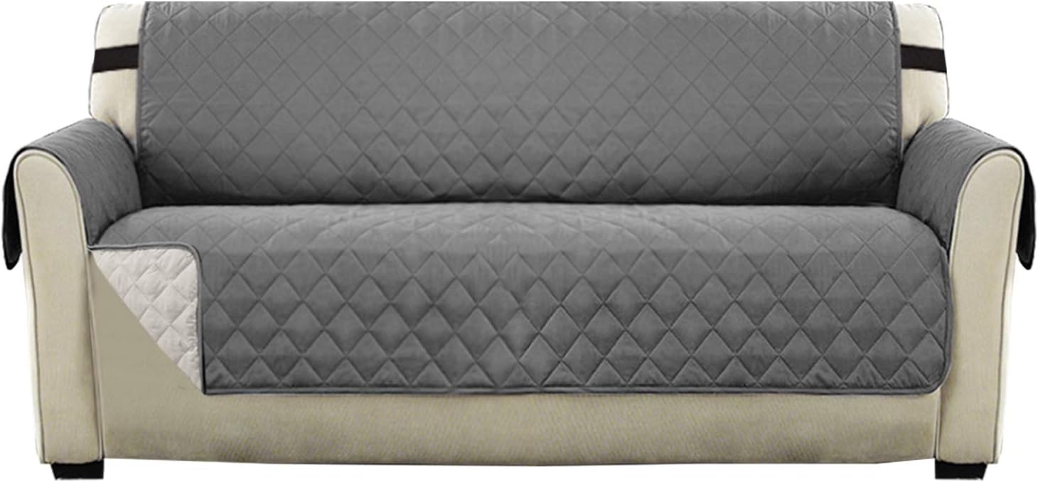 sofa slipcover reversible sofa cover furniture protector couch cover with adjustable elastic straps seat width up to 66 water repellent couch covers