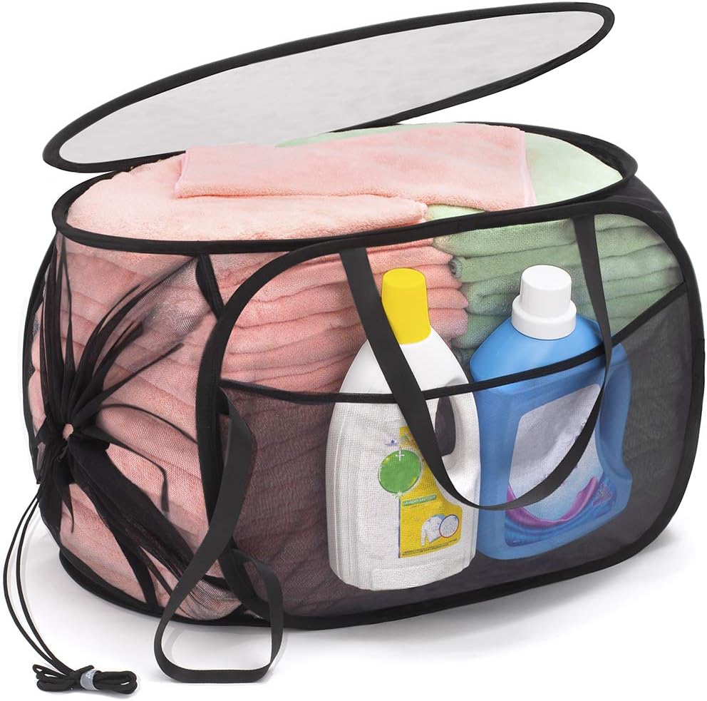 Portable Clothes Hamper Machine Washable TENRAI Mesh PopUp Laundry