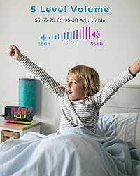 SZELAM Projection Alarm Clock, 7.4 in Digital
