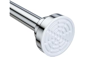 Ausemku Shower Curtain Rod Tension - 26-76 Inch Never Rust Non-Slip Spring Tension Curtain Rod No Drilling Stainless Steel Cu