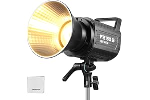 NEEWER FS150B LED Studio Video Light 2.4G/APP Control, 130W Bi Color COB Continuous Output Lighting with Cleaning Cloth for P