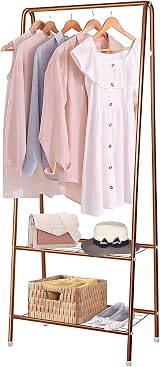 Youyijia Clothes Rail 60x151cm Heavy Duty Metal Garment Rack Coffee