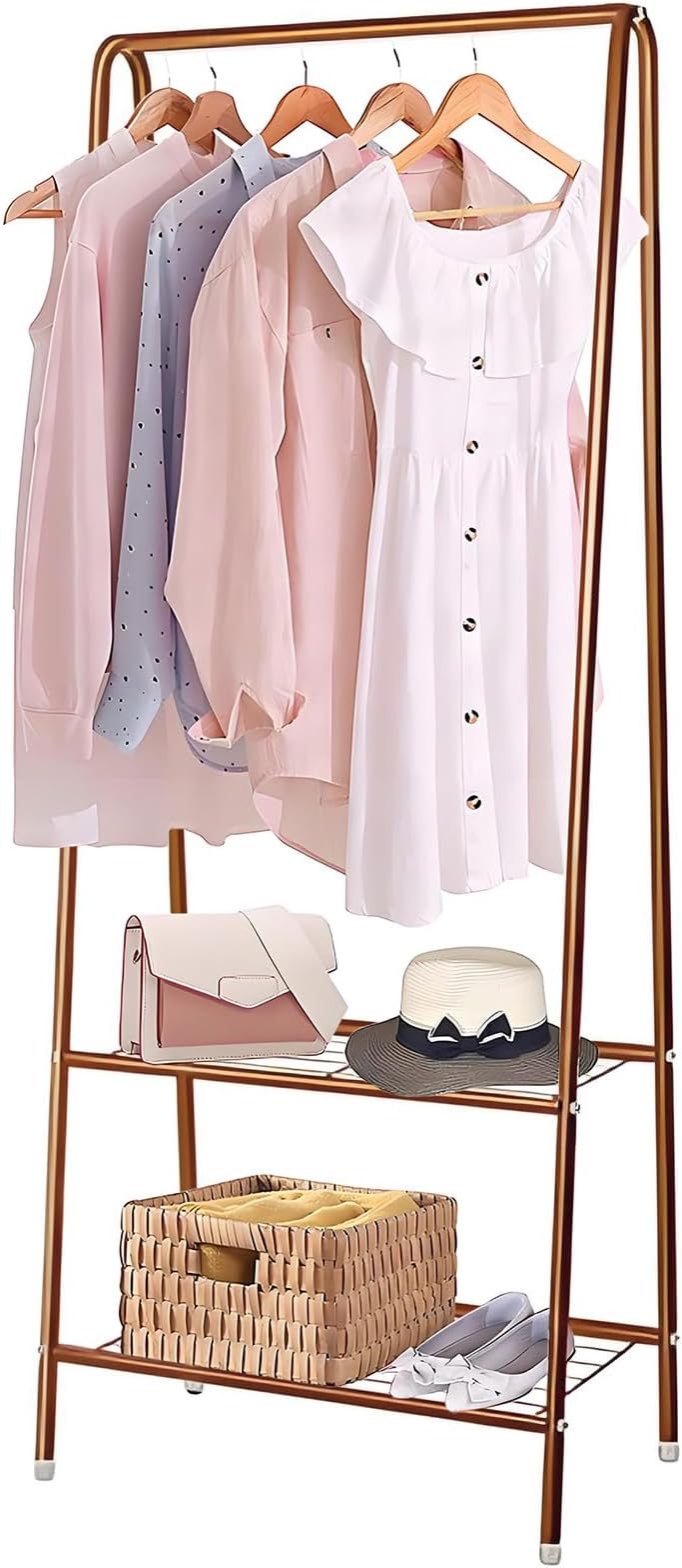 Youyijia Clothes Rail 60x151cm Heavy Duty Metal Garment Rack Coffee