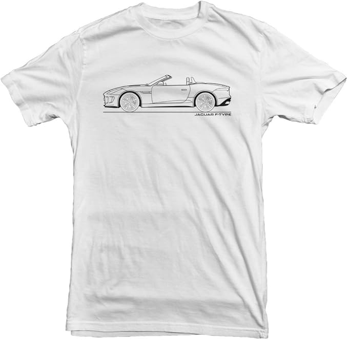 mufflebox Jaguar FType Men's Car TShirt, Size 5XL White