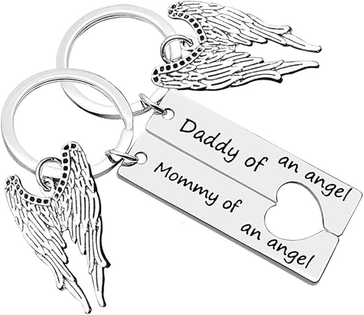 Verlies Memorial Sleutelhanger Sleutelhanger Mama Papa Van Een Engel Sleutelhanger Miskraam Keepsake Baby Memorial Sieraden Symathie Cadeau Voor Baby Verlies Kind Verlies Herinnering Sieraden Gift Amazon Nl