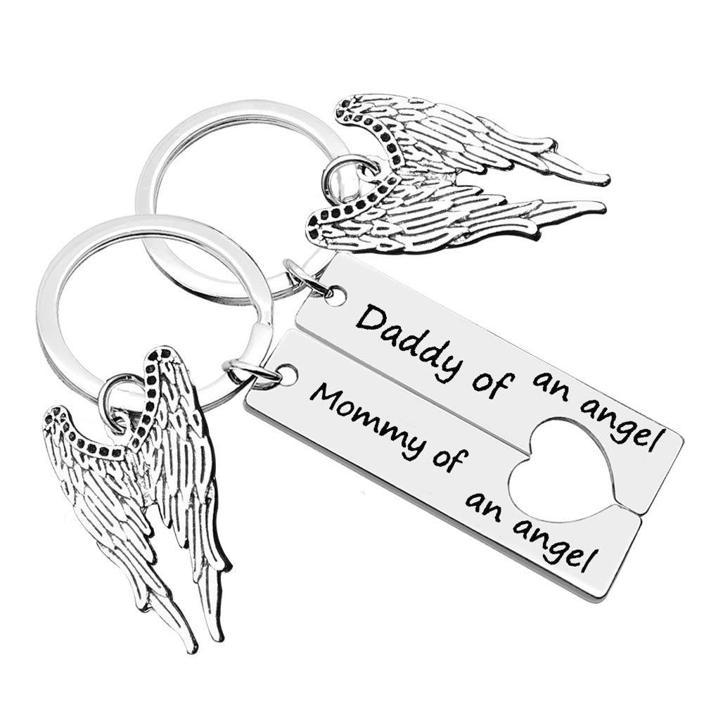 Dabihu Loss Memorial Keyring Baby Loss Keychain Miscarriage Keepsake Baby Memorial Keyring Sympathy Gift for Infant Loss Child Loss Remembrance Keyring Gift