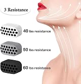 DHinkyoung 6 Pcs Jaw Exercisers Silicone Jawline Trainer 40/50/60 Lbs view 5