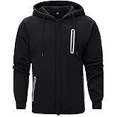 AOTORR Mens Hoodies Regular fit Zip Up Hoodie with Pockets Long Sleeve Full-Zip Hooded Sweatshirt