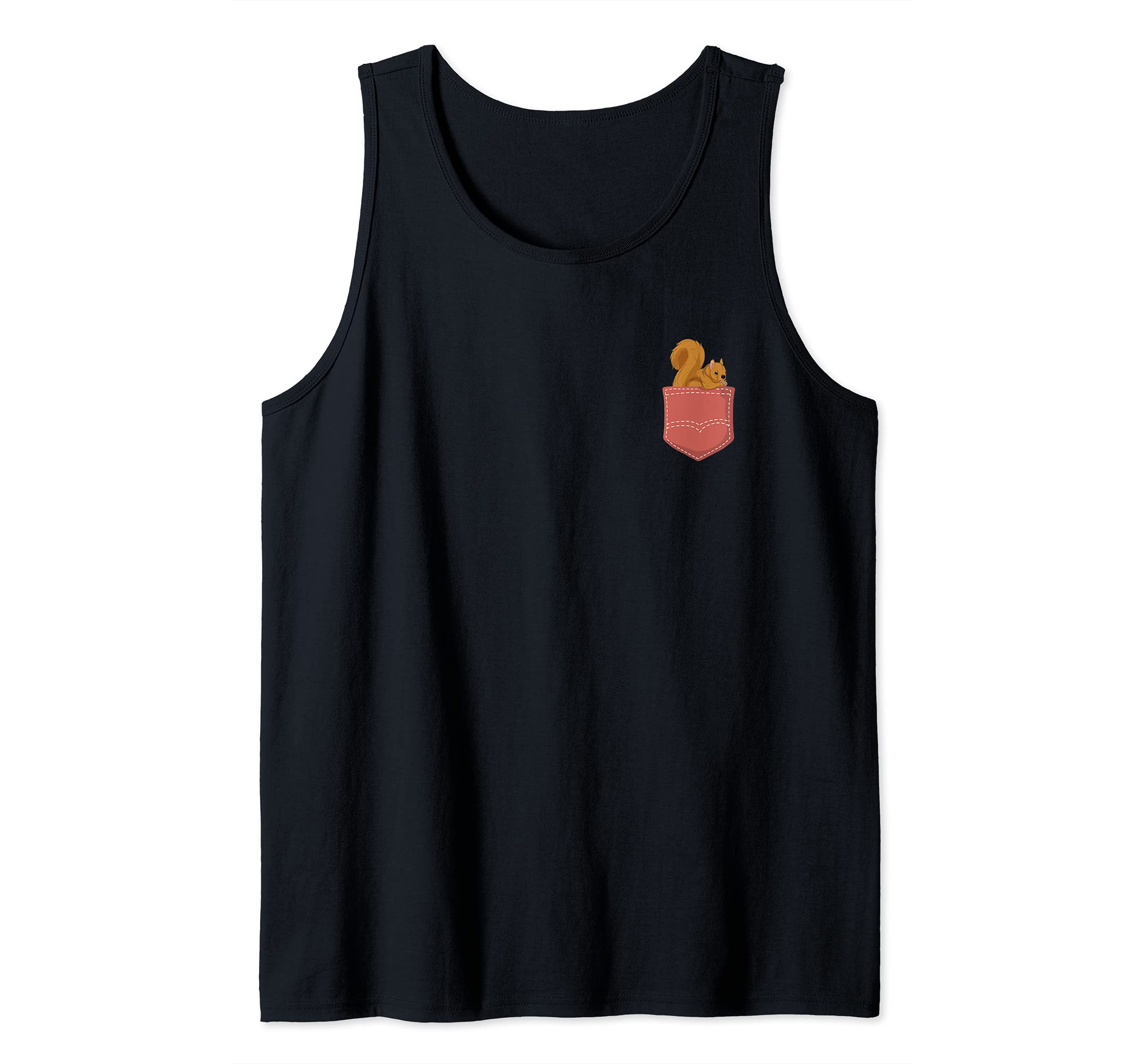 Pocket Animal Lover Forest Nature Wildlife Cute Squirrel Tank Top