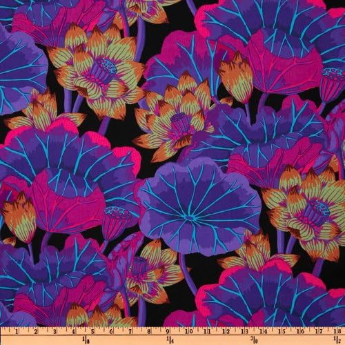 Amazon Com Freespirit Fabrics Kaffe Fassett Lake Blossoms Black