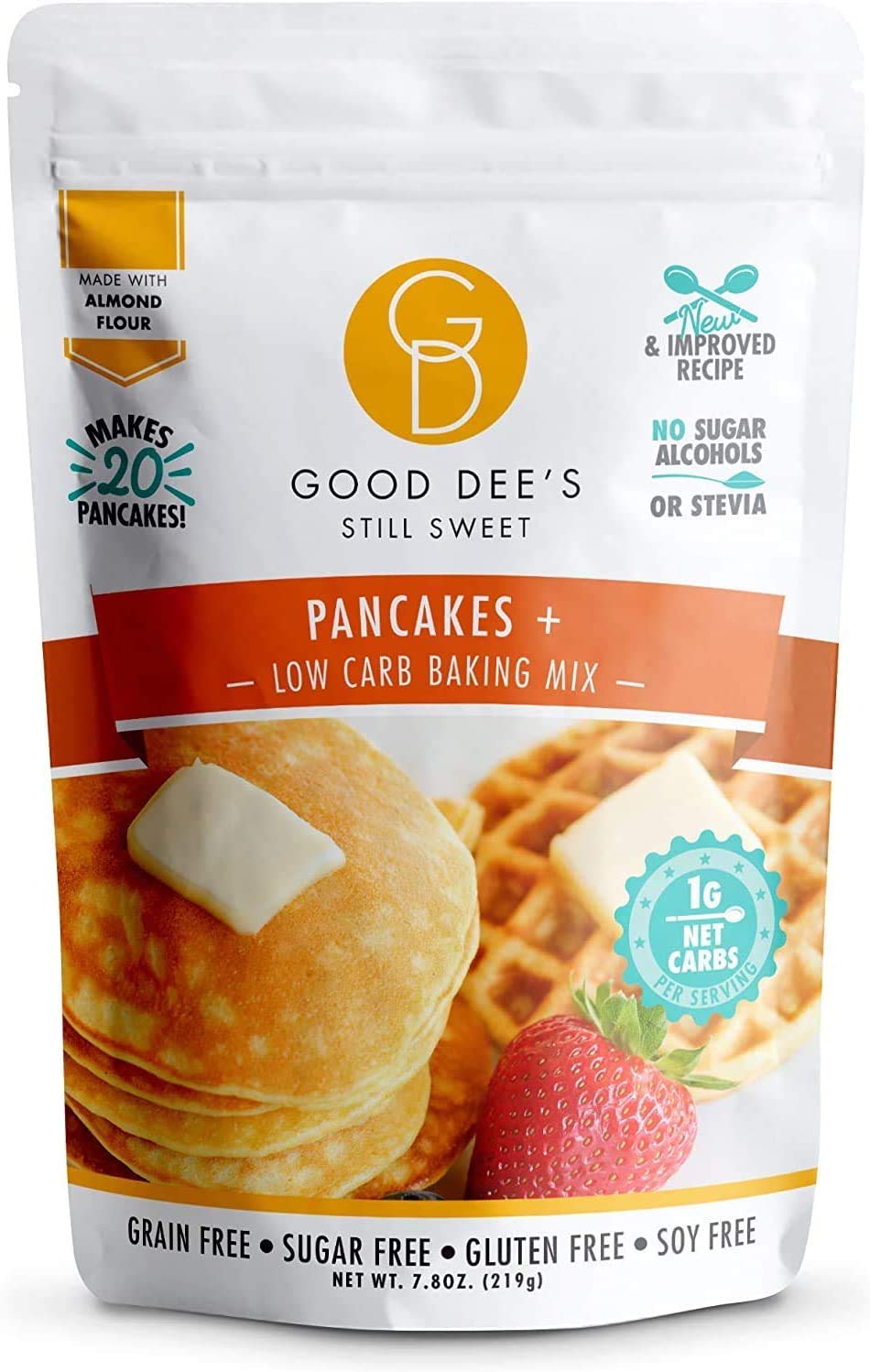 Amazon Com Good Dee S Pancake Waffle Scone Mix Low Carb Keto Baking Mix 1g Net Carbs 20 Pancakes Allulose Sweetened Sugar Free Gluten Free Grain Free Soy Free Diabetic Atkins
