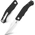 Eafengrow EF241 Folding Knife D2 Steel Blade G10 Handle EDC Tool Knives for Outdoor Working Camping Hiking(black)