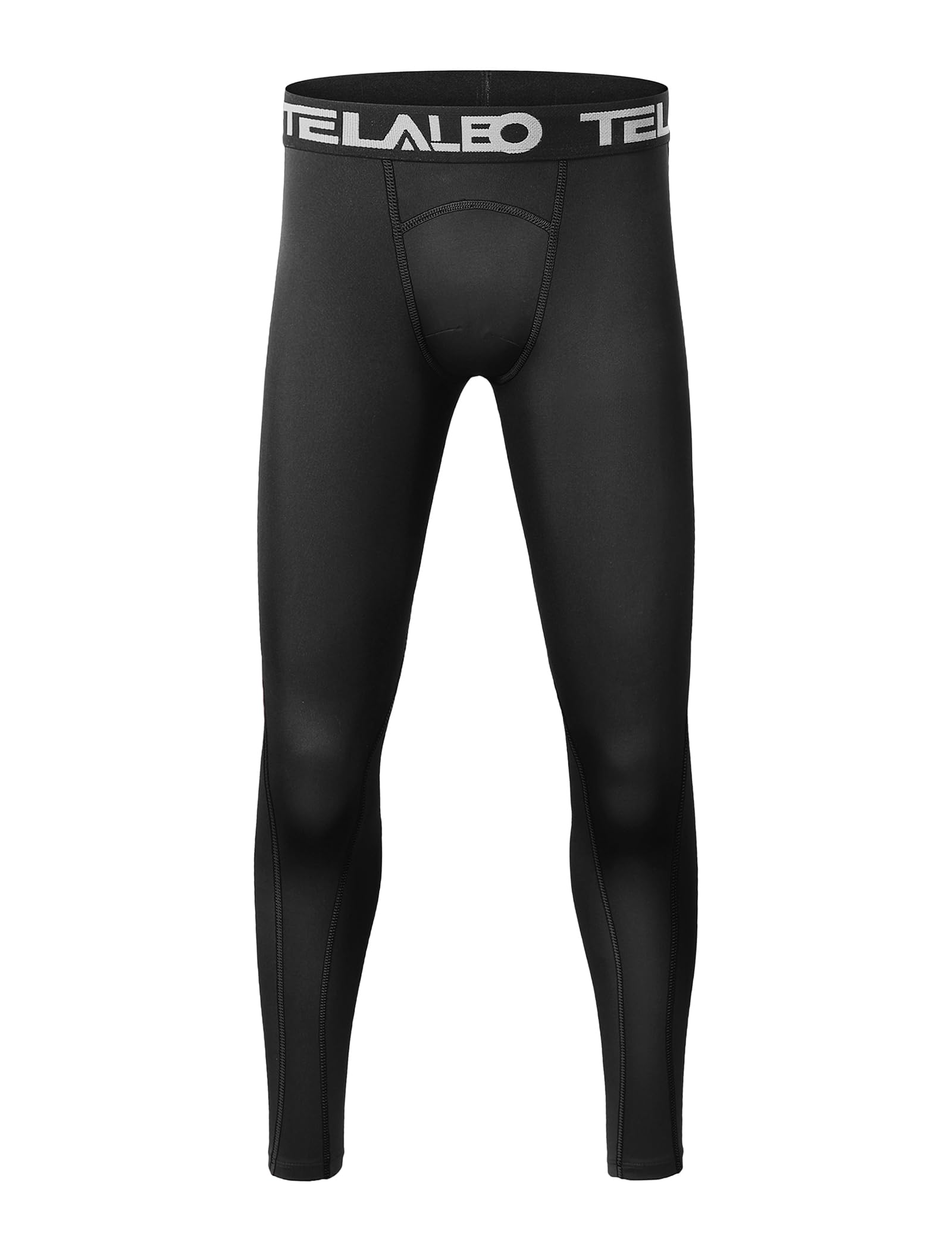 TELALEO 1 or 2 Pack Boys Thermal Compression Leggings Pants Youth Fleece Lined Base Layer Tights Cold Weather Gear