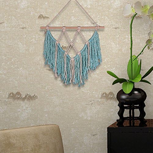 Lovely Handmade Macrame Wall Hanging Macrame Patterns Boho Wall Hanging Boho Wall Art Woven Wall Tapestry Modern Macrame Over the Bed Decor 16"W x 18"L