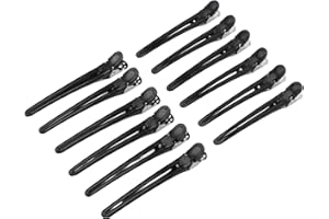 12 Pcs Sectioning Duckbill Hair Clips, 10cm/4inch Alligator Clips for Styling, Professional Non-Slip Alligator Clips for Salo