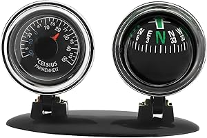 BinaryABC Car Compass Dashboard Decorative Ornaments,Automotive Compass Ball,2 in 1 Mini Compass,Universal Compass for Car Boat Truck