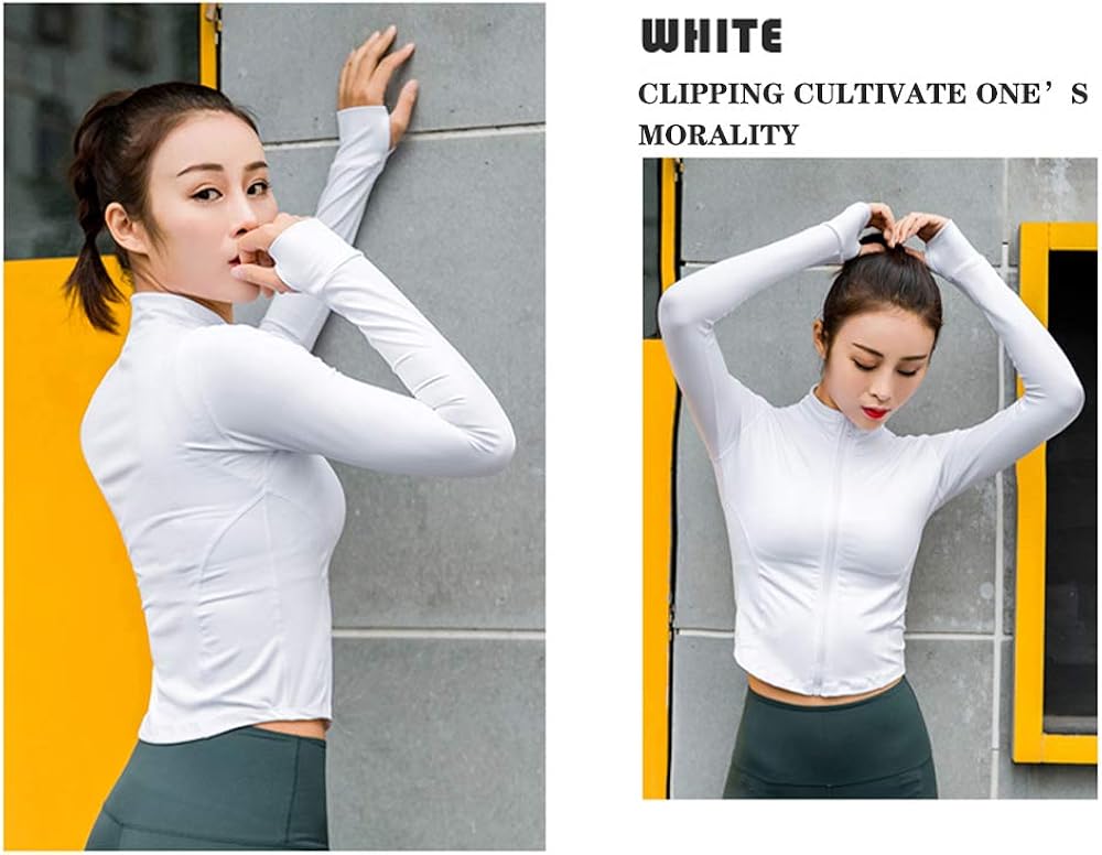 Specific Heart Women’s Stretchy Workout Lightweight, Full Zip Running Track Jacket: Clothing
