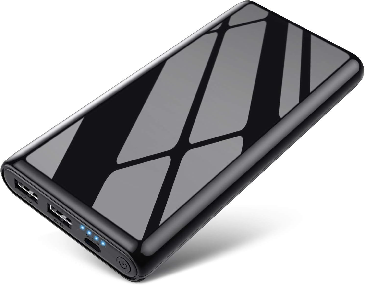 HETP Portable Charger Power Bank 25800 mAh【Newest Glossy Design】 High Capacity External Battery Pack 2 Port Output Compact Power Pack Portable Phone Charger for Smartphones, Tablets and Others