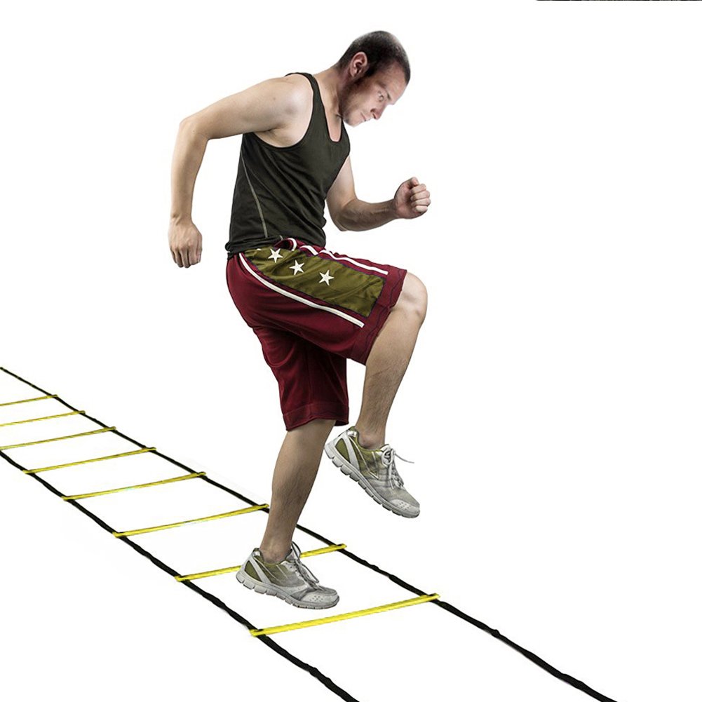 HanSemay 5M Speed Ladder Agility Ladder 9-Rung for Football Speed Fitness Training (5M 9-Rung)