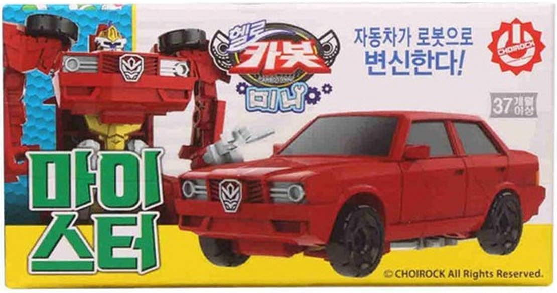 Hello CARBOT 2019 New Version Mini Meister Transforming Robot Figure from Car Toy Red Color Micro Size