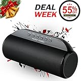 MUSIC ANGEL Ultra Portable Wireless Bluetooth Speaker : Louder V Up to 12W+, Super Bass, Highly Portable, Perfect Speaker for Beach, Kitchen & Home (Black)