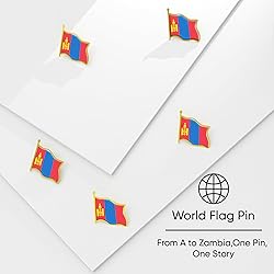 Mongolia Flag Lapel Pin - Enamel Metal National