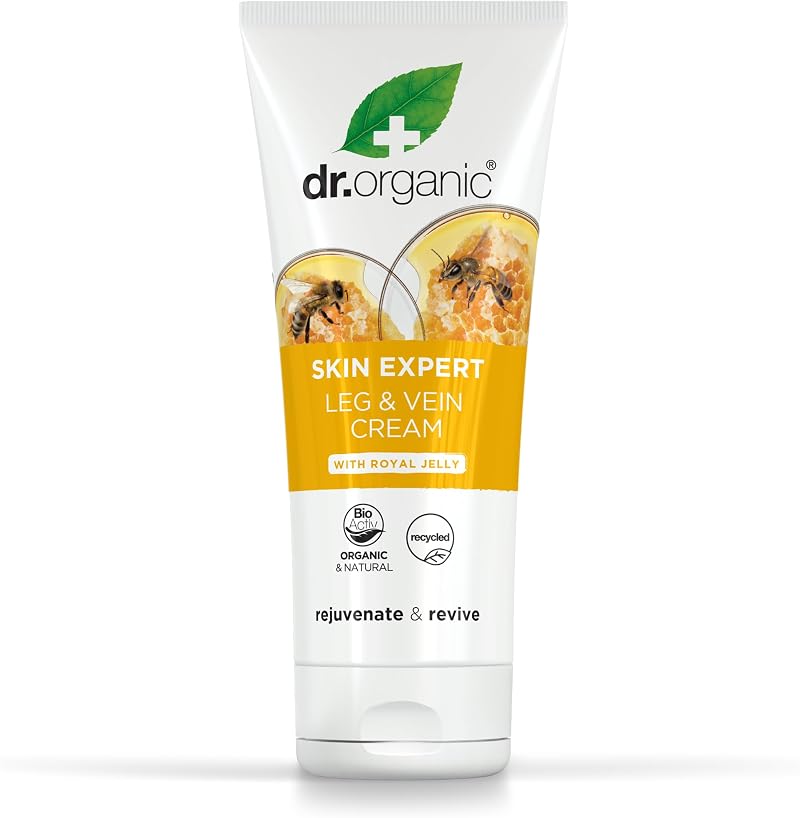 Dr Organic Skin Expert Leg & Vein Cream Royal Jelly 200ml Moisturising Heavy