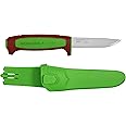 Morakniv Craftline Basic 511 Fixed-Blade Knife with High Carbon Steel Blade and Combi-Sheath, 3.6 Inch